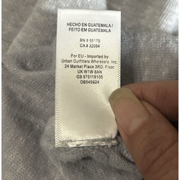 Free People We The Free Slouchy Gray Boat Neck Dolman Sleeve Pullover Top Sz M - Picture 11 of 11